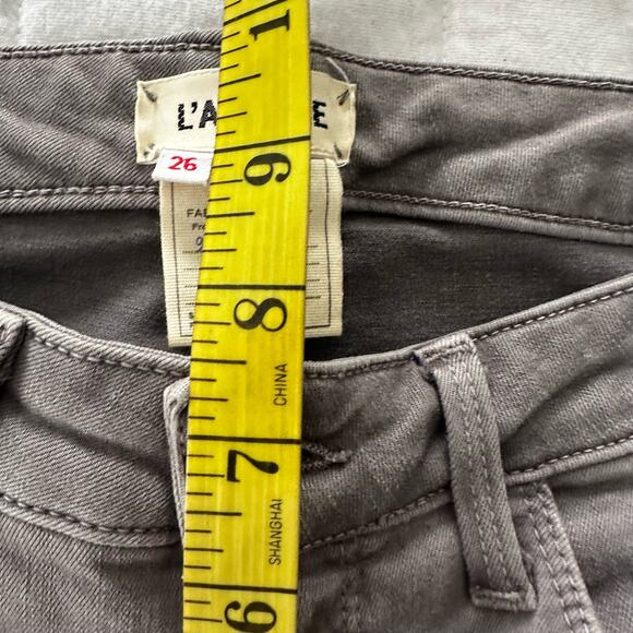 LAGENCE Jeans Womens Gray Chantal Low Rise Skinny Stretch Ankle 26 - Picture 9 of 12